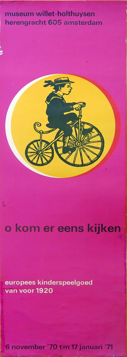 Wim Crouwel，欧洲历史玩具展海报，1970–71