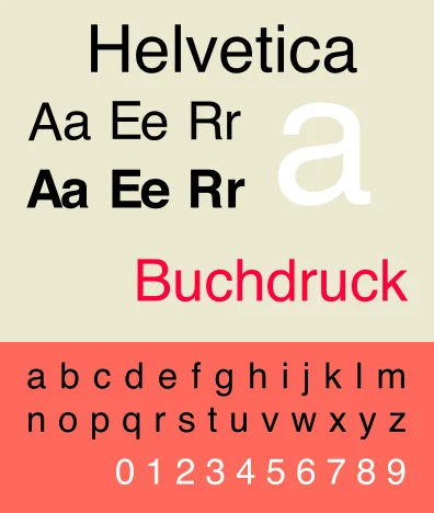 Helvetica 字体样张