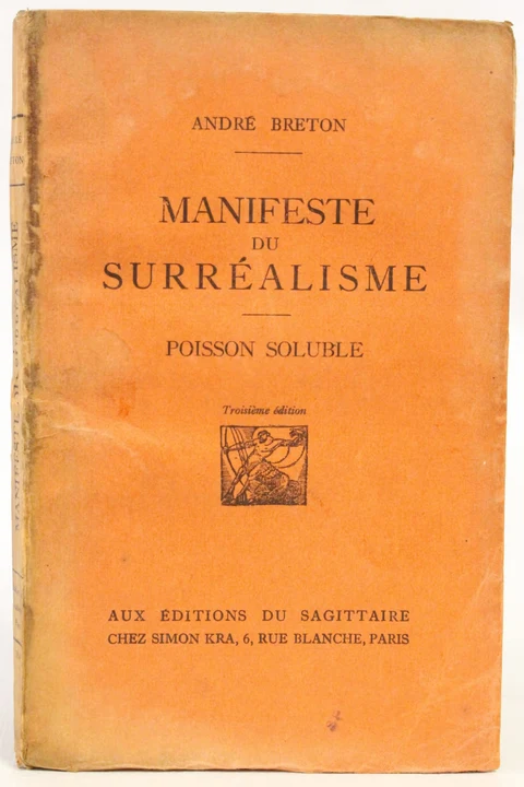 André Breton, Umschlag der Erstausgabe des Manifeste du surréalisme, 1924
